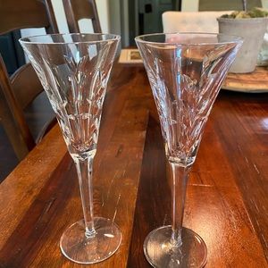 Waterford Crystal Marquis champagne flutes.